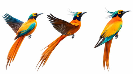 Fototapeta premium bird of paradiseon isolated on a white background