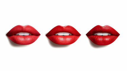 Obraz premium red lipson isolated on a white background