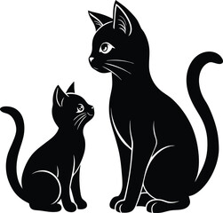 Happy Mother's Day Flat Silhouette Vector Illustrations - Celebrate Mom