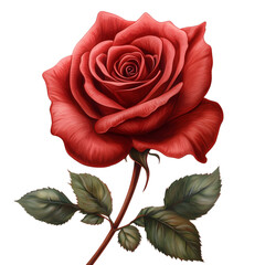 Valentines Rose PNG, Rose for Valentine, Love Rose Clipart, Romantic Rose PNG, Valentine's Day Flower, Red Rose PNG, Valentine&rsquo;s Day Rose Illustration, Heart Rose PNG, Rose for Love