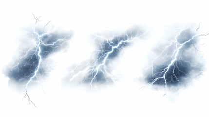 lightning effectson isolated on a white background