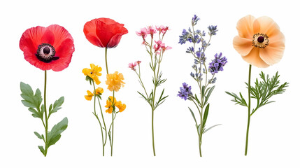 Obraz premium real flowerson isolated on a white background