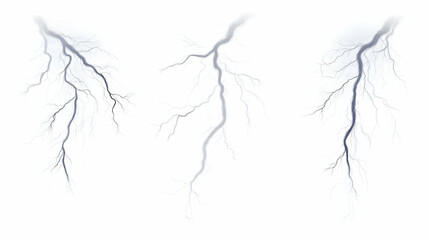 Fototapeta premium lightning transparenton isolated on a white background