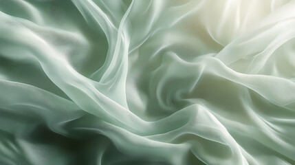 Obraz premium Elegant wall texture with pastel green gossamer fabric overlay. Gossamer. Illustration