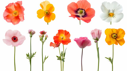 Obraz premium pictures of flowerson isolated on a white background