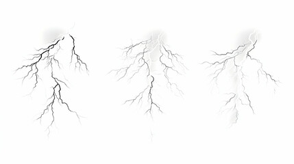 Fototapeta premium lightning bolt transparenton isolated on a white background