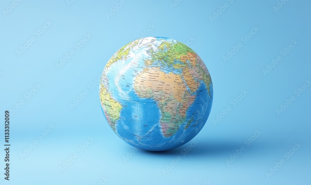 Poster world map background with a globe and global network, a technology theme for a business presentation