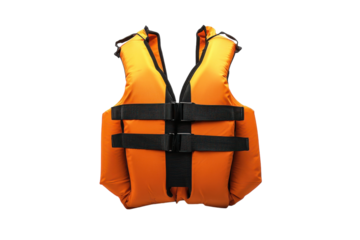 Inflatable Life Jacket with CO2 Cartridge with isolated on transparent background