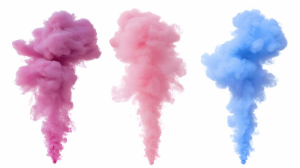 Fototapeta premium coloured smokeon isolated on a white background