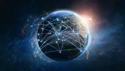 Luxurious office space with city skyline visible through glass walls