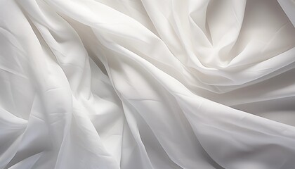 Fototapeta premium white satin fabric, wave fabric, crumple
