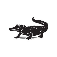 Fototapeta premium Vector of crocodile design on white background. Wild Animals. Reptile. Easy editable layered vector illustration.