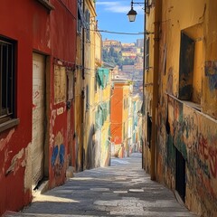 Naklejka premium Historic Genoa glimpse