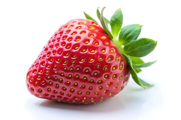 Fresh strawberries on a white background