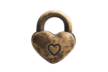 Artistic Love Lock Display with Beautiful Backdrops and Scenic Views with isolated on transparent background