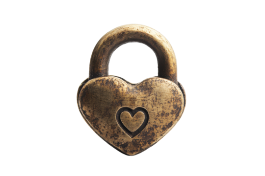 Artistic Love Lock Display with Beautiful Backdrops and Scenic Views with isolated on transparent background