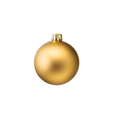  Christmas golden  ball with glitter isolated on white or transparent png background