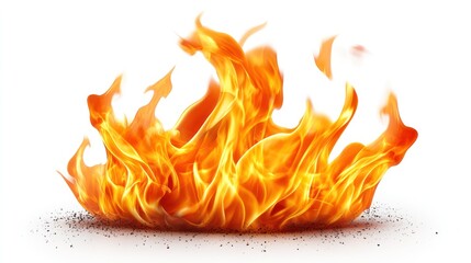 Intense flames rising from a fiery base.