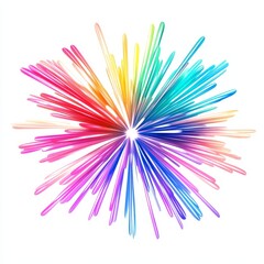 Obraz premium Colorful burst of light in a vibrant, abstract design for creative projects.