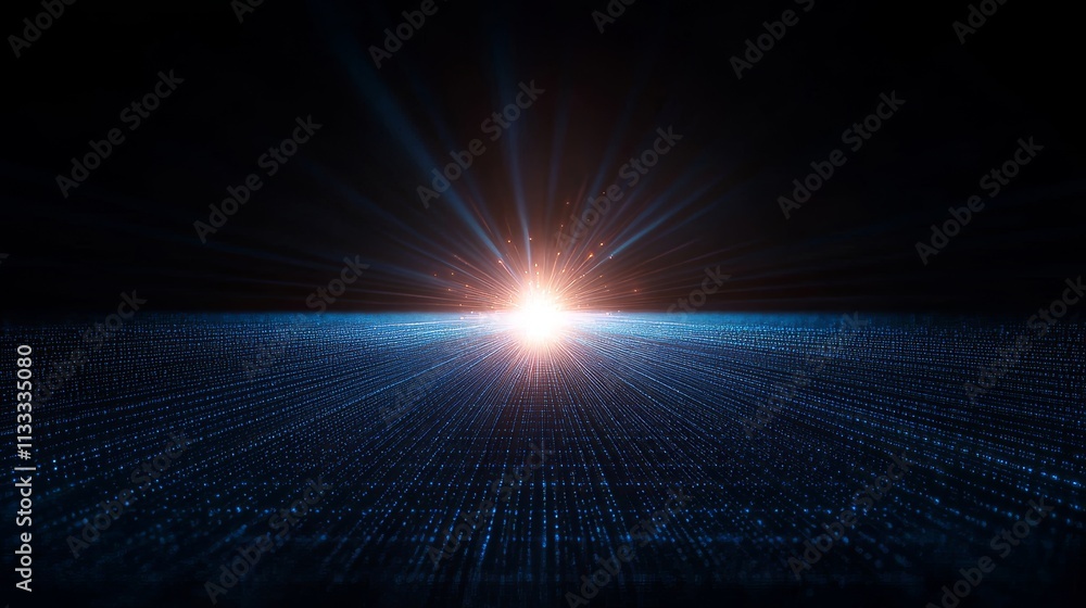Poster a 3d representation of a binary code network, showcasing the intricate and interconnected nature of 
