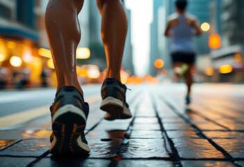 Fototapeta premium running people