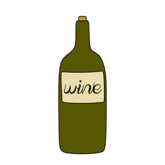 bottle of wine vector