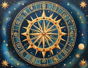 Obraz premium astrology wheel