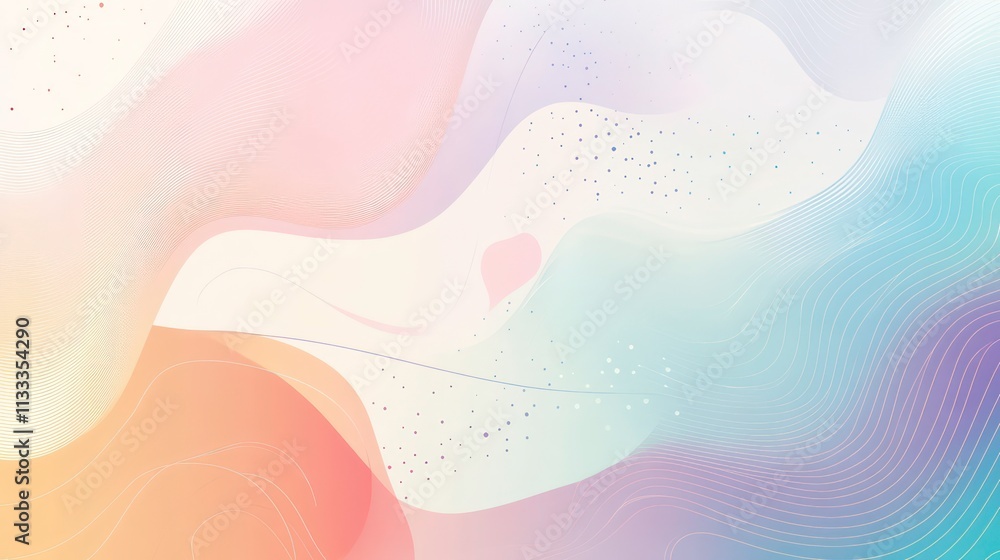 Aufkleber A smooth, abstract design with clean lines and soft color gradients in pastel tones.
