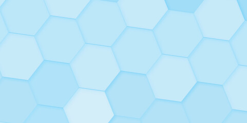Fototapeta premium Abstract background blue hexagon with seamless geometric pattern texture design. futuristic geometry pattern honeycomb mosaic and tile texture. hexagon grid minimalist mesh cell texture design.