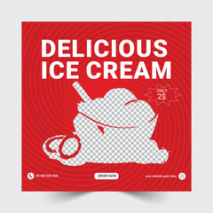 Hot and spicy chicken social media post design