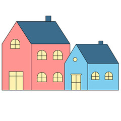 Fototapeta premium Cute house icon