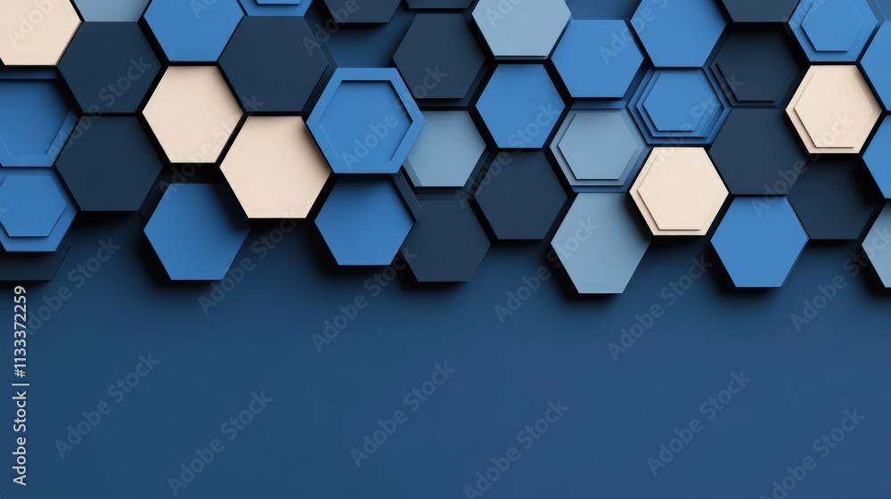 Aufkleber abstract hexagon pattern background.