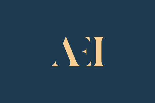 AEI abstract letter logo design. This logo is designed by three abstract letters.