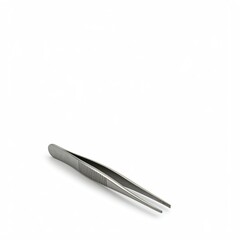 isolate tweezers on white background, Dentist tools, you cando it transparent, Little metal hair tweezers isolated over white background, a Medical image of metallic tweezers close-up, realistic metal