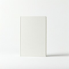 Fototapeta premium Blank hardcover book mockup. isolated on white background. Flat lay view. It can be used for promo, catalogs, brochures, magazines, etc. Ready for your design, book with white blank cover isolated.