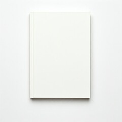 Blank hardcover book mockup. isolated on white background. Flat lay view. It can be used for promo, catalogs, brochures, magazines, etc. Ready for your design, book with white blank cover isolated.