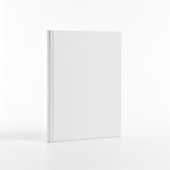 Blank hardcover book mockup. isolated on white background. Flat lay view. It can be used for promo, catalogs, brochures, magazines, etc. Ready for your design, book with white blank cover isolated.