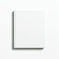 Blank hardcover book mockup. isolated on white background. Flat lay view. It can be used for promo, catalogs, brochures, magazines, etc. Ready for your design, book with white blank cover isolated.