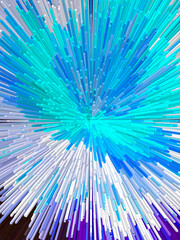 melting lava from a floral stick shape color burst colorful art design