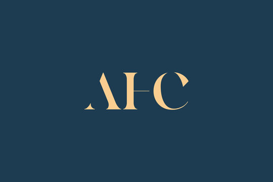 AHC abstract letter logo design. This logo is designed by three abstract letters.