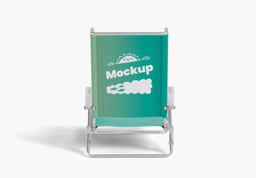 Beach Chair Mockup - Back View