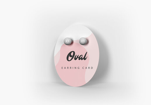 Earring Oval Card Mockup
