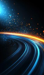 Obraz premium Dynamic Neon Glow in Cosmic Space