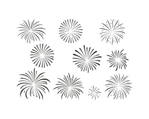 Sparks Firework Silhouette Collection