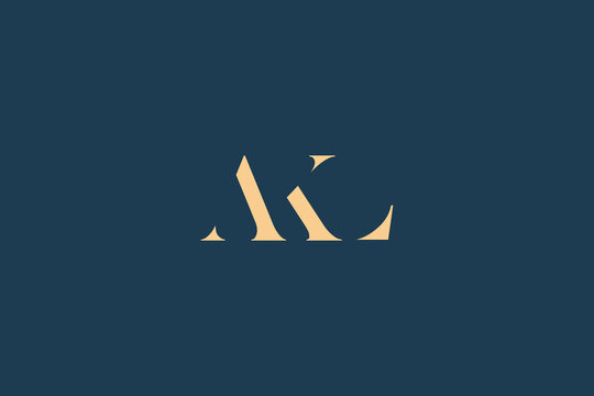 AKL abstract letter logo design. This logo is designed by three abstract letters.