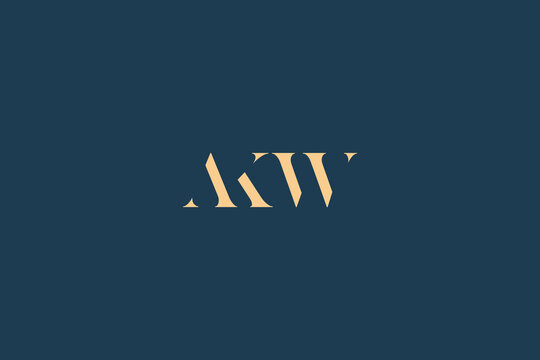 AKW abstract letter logo design. This logo is designed by three abstract letters.