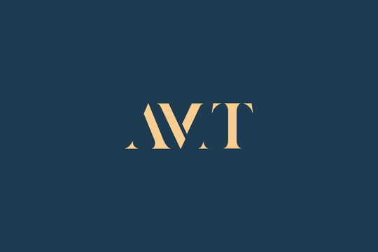 AMT abstract letter logo design. This logo is designed by three abstract letters.
