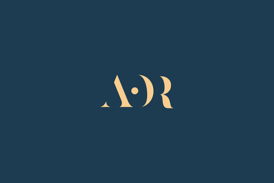 AOR abstract letter logo design. This logo is designed by three abstract letters.
