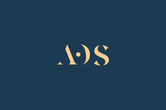 AOS abstract letter logo design. This logo is designed by three abstract letters.