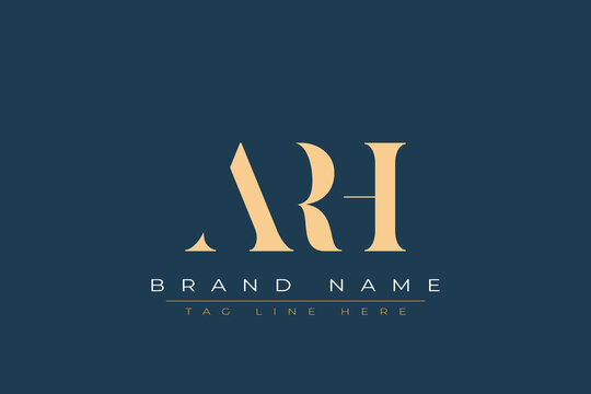 ARH abstract letter logo design. This logo is designed by three abstract letters.